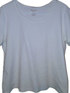 White Stag White Scoop Neck T-Shirt Short Sleeve Size XL 16-18